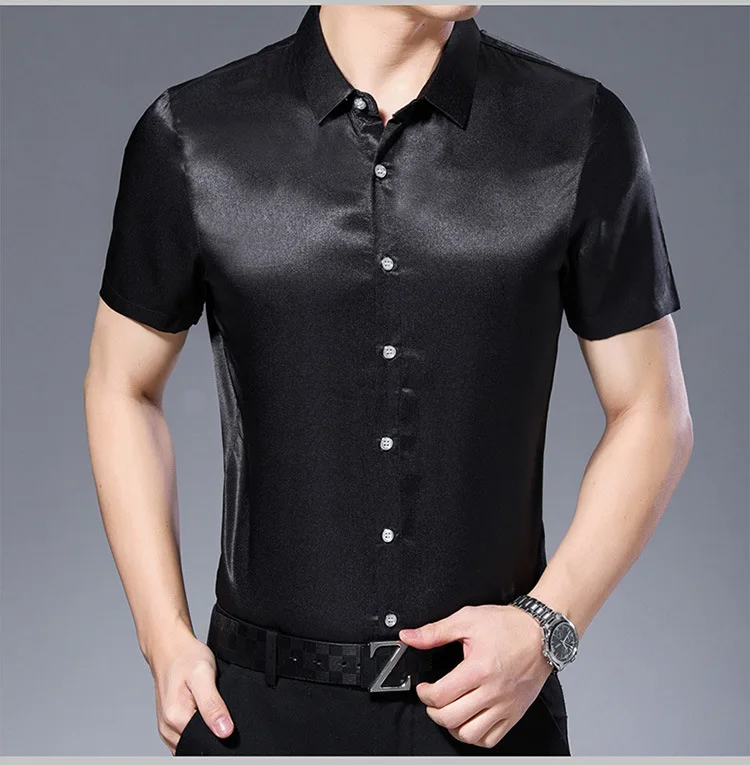 Купить Черную Шелковую Рубашку Мужскую
