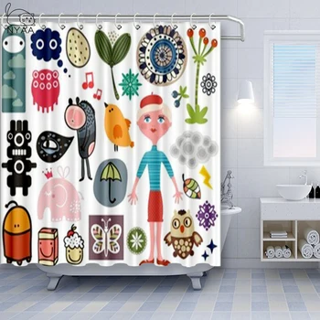 

Vintage 80s-90s Rock And Roll Shower Curtains Fashion Bathroom Curtains Shower Wall Hanging punk Curtain Cartoon Shower Curtains
