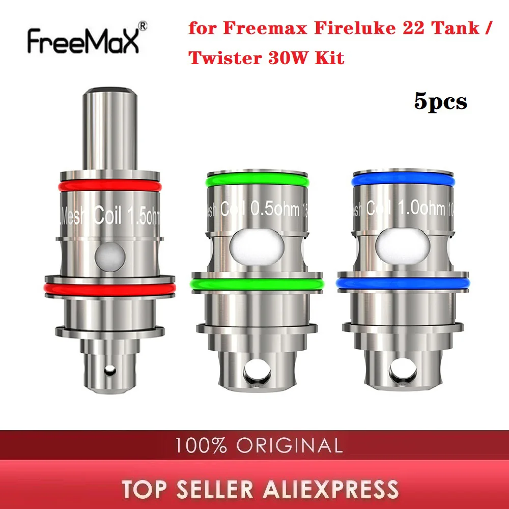 5 шт. оригинальная сетчатая катушка Freemax Fireluke 22 0 Ом DTL и 1 0/1 MTL для Tank/Twister комплект 30