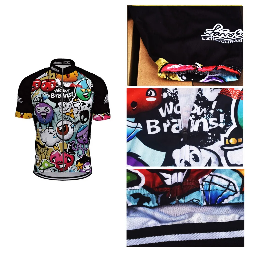 LairschDan-Cycling-Clothing-Bike-Quick-Dry-Men-Bicycle-Wear-Little-Monster-Graffiti-Cycling-Sets-Short-Sleeve (1)