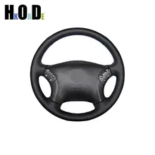 

Car Steering Wheel Cover For Mercedes Benz C-Class W203 2000-2007 C32 AMG 2002-2003 Hand-stitched Black Artificial Leather