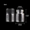 10pcs 5ml 22*30mm Clear Glass Bottles with Black Plastic Lids Empty Tiny Glass Jars DIY Crafts Vials Glass Jars 2