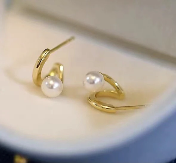 

925 пробы Серебряные серьги выводы для крепления Настройки ювелирные Запчасти фитинги для жемчуг кораллового цвета нефрита агатовыми бусами камни с украшением в виде кристаллов