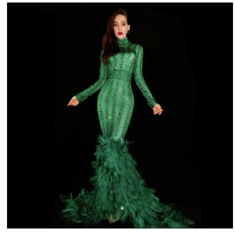 Christmas dark green one piece Shiny 