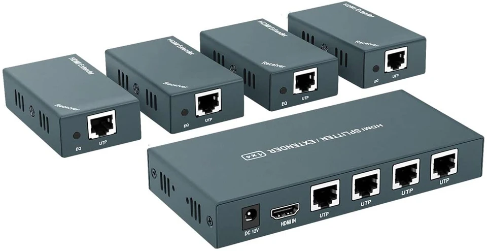 divisor estender 1080p hdmi cat5e cat6 extensor