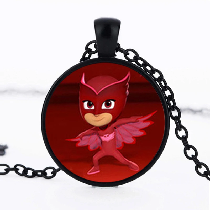 PJ Masks Costume Necklace Anime Cartoon Accessories Pendant Catboy Owlette Gekko Toys Pj Mask Juguete Time Gem Sweater Chain S63