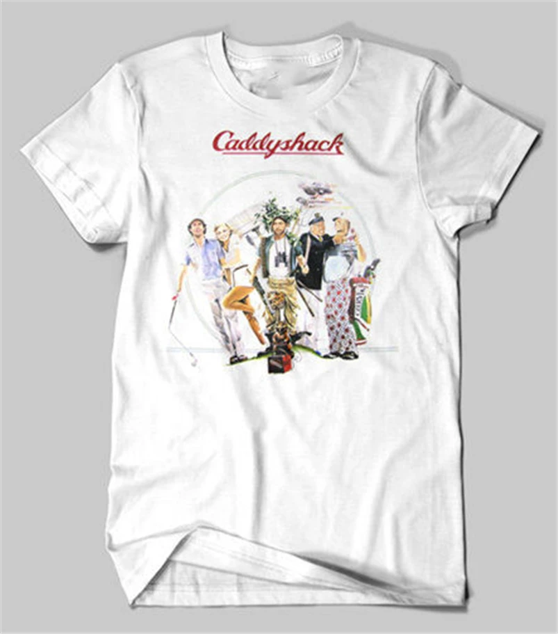 T-Shirt Caddyshack Golf Caddy Shack Chevy Chase Bill Murray Tiger Woods Breathable Tops Tee Shirt | Мужская одежда