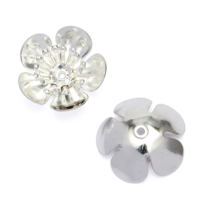 10pcs 16x6mm Copper Flowers Base Setting Filigree Wraps Connectors Charm Findings Accessories for Jewelry Making DIY