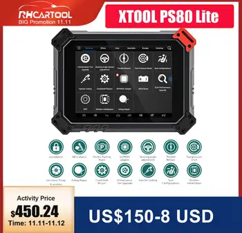 

XTOOL PS80 Lite Full System Professional OBD2 Diagnostic Tool IMMO DPF TPMS Reset Automotive Scan Code Reader Free Update Online