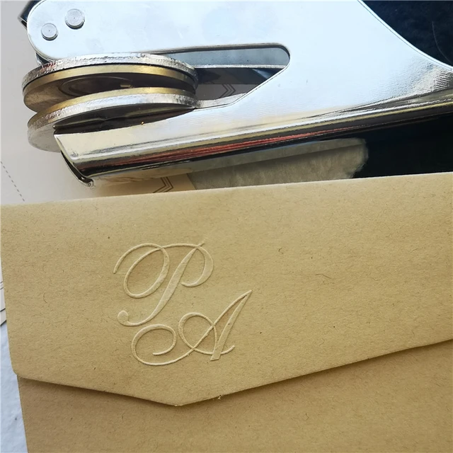 Custom Embosser Stamp,Personalized Embosser,Wedding steel  embosser,stamp,wedding logo seal, design your own logo - AliExpress