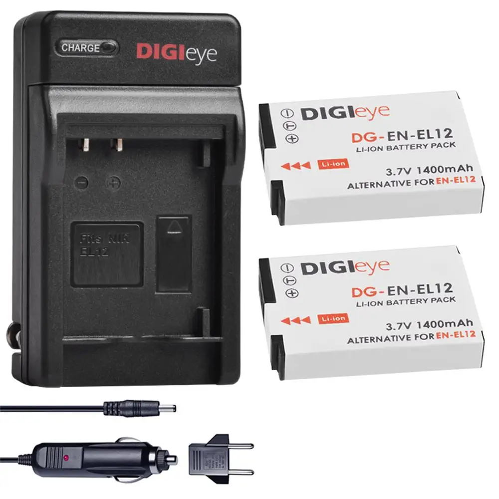 En-El12 Enel12 Battery + Charger Kit Per Nikon Coolpix A1000 B600 W300 A900 Aw100 Aw110 S6300 S8100 S8200 S9300 S9400 P310