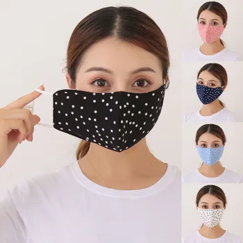 

Unisex Dots Print Face Masks Windproof Washable Masks Breathable Sunscreen Fashion Scarf Mask drop-shipping#3
