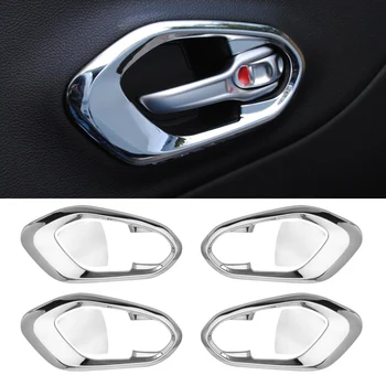 

Areyourshop For Cherokee 2014 2015 2016 2017 2018 2019 Inner Door Handle Bowl Cover Trim ABS Chrome Fit Car Accessories Parts