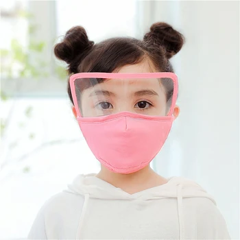 

Cartoon Cotton Kids Anti-fog Dust-proof Breathable Goggles Face Shield +2 PM2.5 Fiters Anti-Splash Outdoors Masks For Children