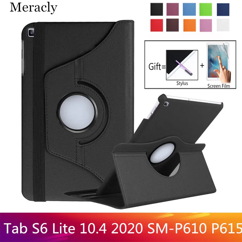 

360 Degree Rotating Smart PU Leather Case For Samsung Galaxy Tab S6 Lite 10.4 SM-P610/P615 Tablet Funda Capa Cover+Gifts