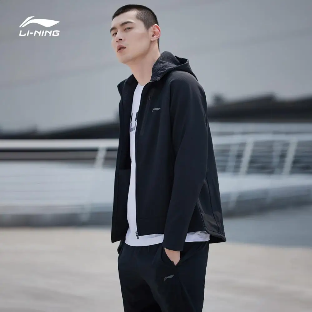 (Клиренс) Li Ning Мужская Беговая ветровка куртка теплый флисовый Тренч тонкая