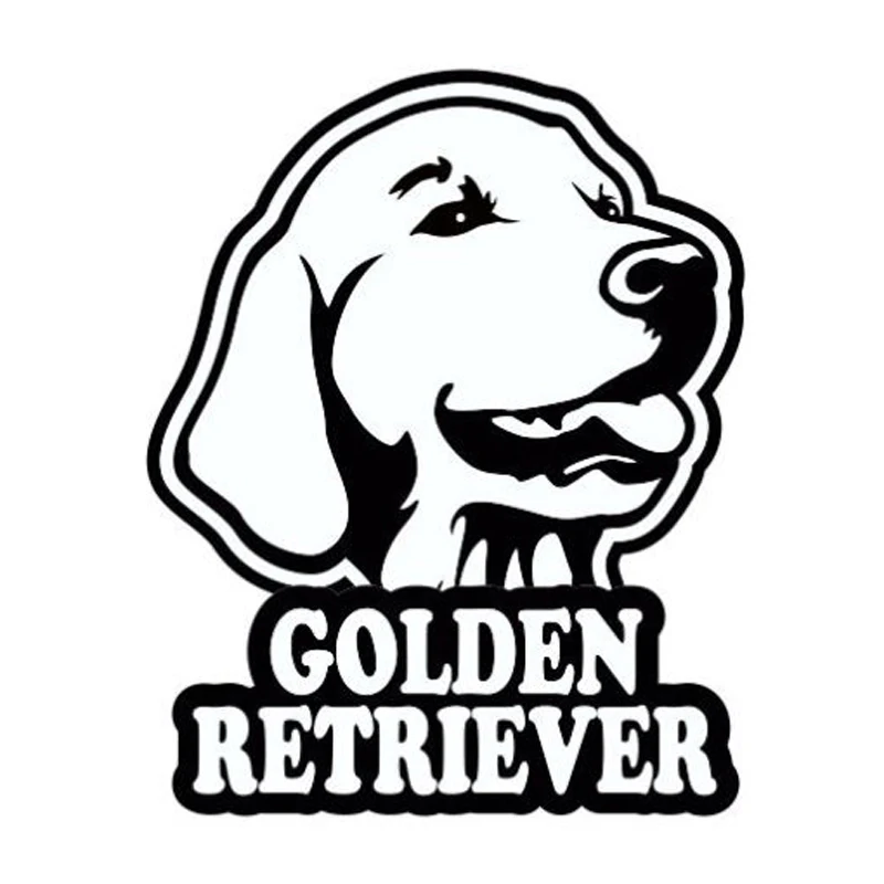 

10.5*13.1cm Golden Retriever Dog Motorcycle Vinyl Car Sticker for Infiniti Q50 Jeep Kia Optima K5 Lexus Is250 Yamaha Ford F150