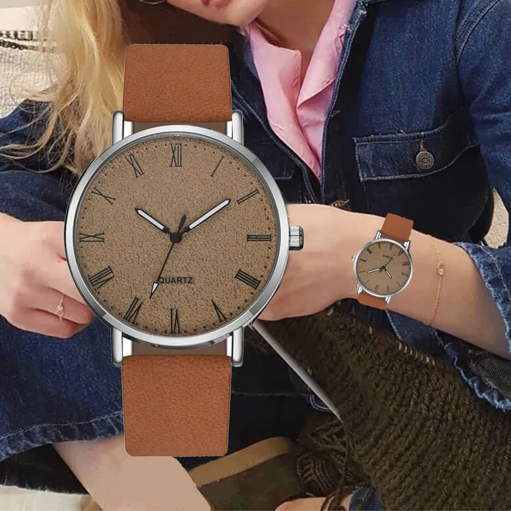 

Simple Ladies Casual Belt Watch Silver Case Scale Quartz Belt Watch Femalewrist Women Watch Clock Wristwatch