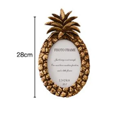 golden 7 inch Скандинавский стиль Золотой ананас фоторамка 6 дюймов 7 дюймов рамка для домашнего свадебного украшения Свадебная фоторамка Декор подарок 05470 - Цвет: golden 7 inch