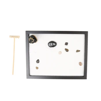 

Zen Garden Sand Tray Egyp Cat Buddha Stone Rake Home Room Fengshui Ornament for Home Room Yoga Room Decor