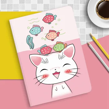 

For iPad Mini 3 2 1 Case Cartoon Cute cat PU Silicone Soft Back Tablet Cover For Apple iPad Mini 1 2 3 Flip smart stand Case