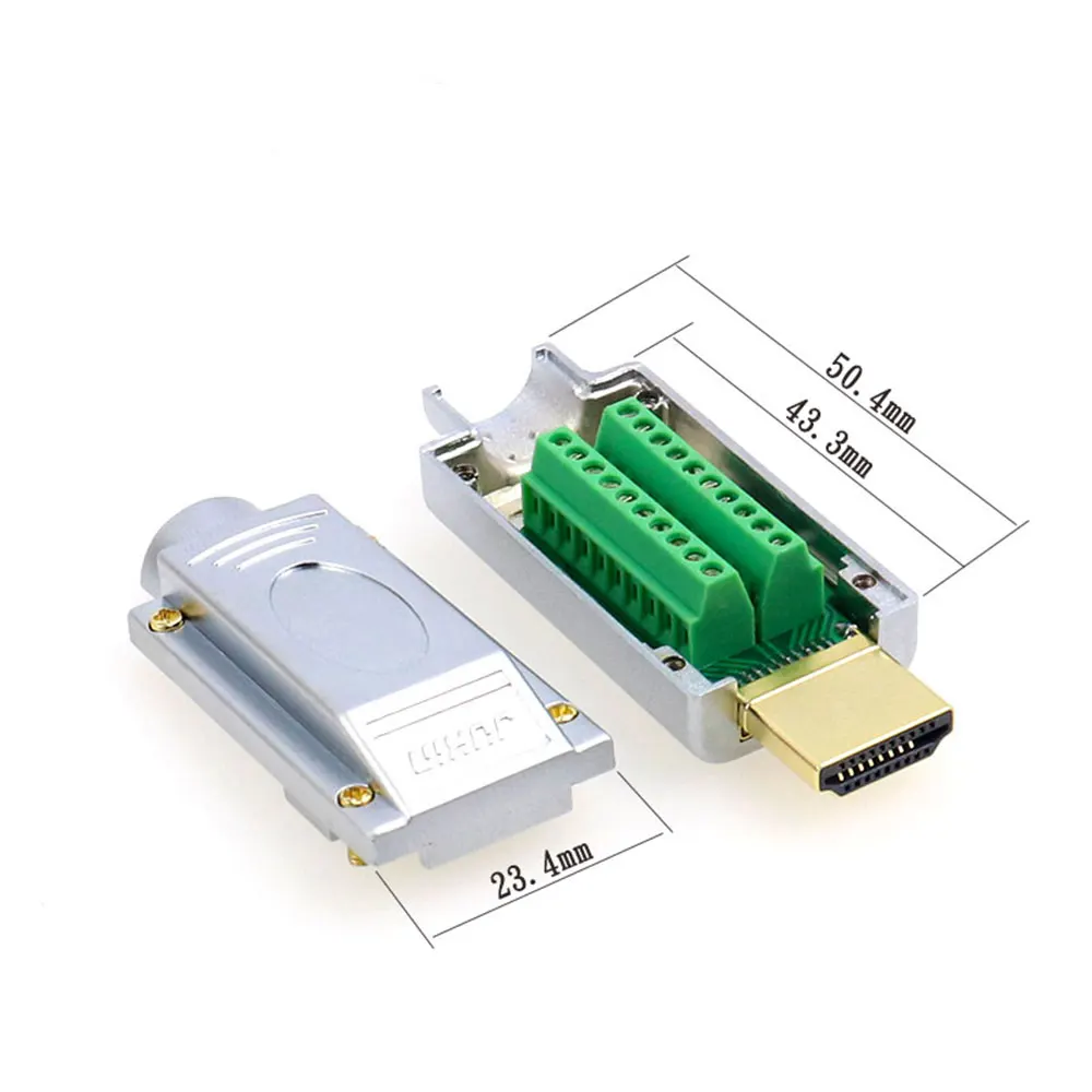 Разъем HDMI не требующий сварки штекер 2 0 линейные адаптеры HD сделай сам поддержка