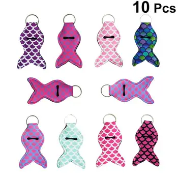 

10pcs Creative Lipstick Keychain Beautiful Key Chain Holder Adorable Key Ring For Kids Adults Lipstick Keychain (Random Style)