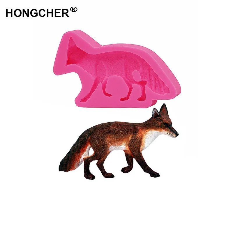 

New animal fox fudge cake silicone mold, cake mold, biscuit pastry baking mold, handmade chocolate mold. Silicone clay mold
