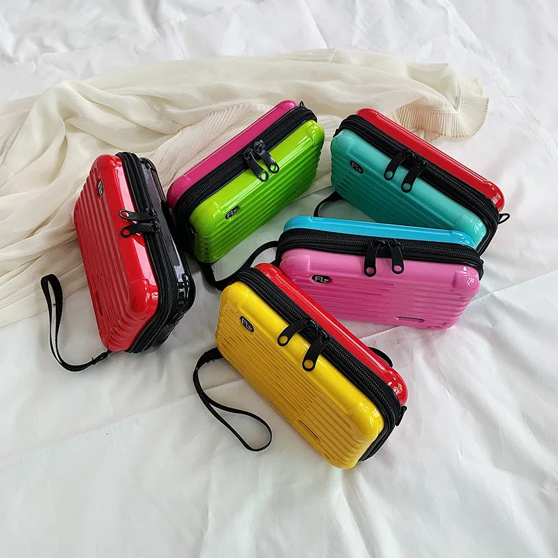 Модный мини-чемодан для переноски, Дамская ручная сумка, косметичка для хранения, водонепроницаемая сумка для мытья, сумка для мобильного телефона