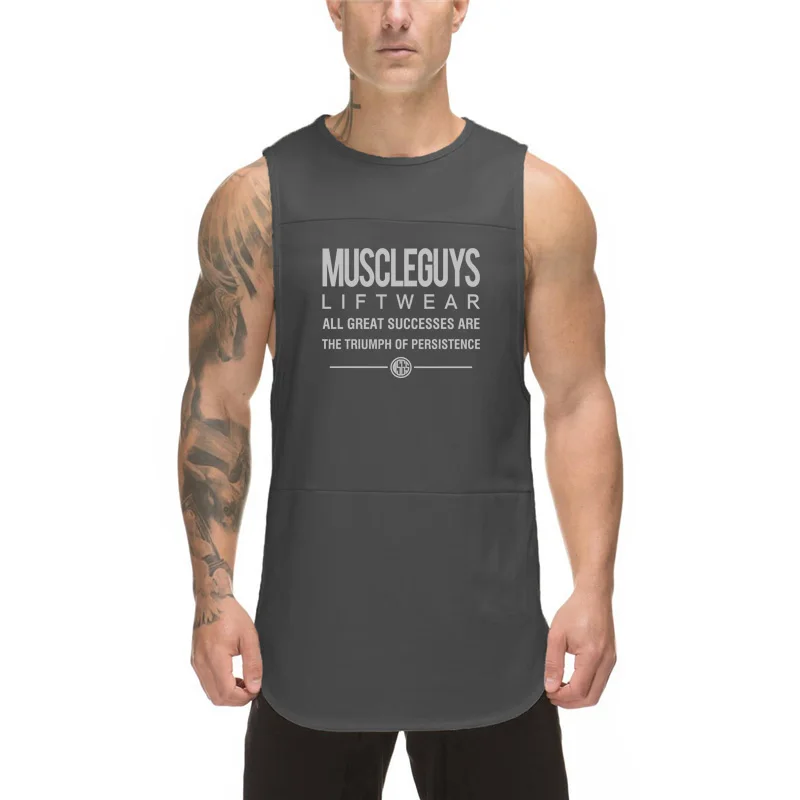 Tank Top Men Gym Stringer Clothing Bodybuilding Workout Mesh Fitness  Singlets Sleeveless Vest Muscle Shirt Sportswear Undershirt - AliExpress