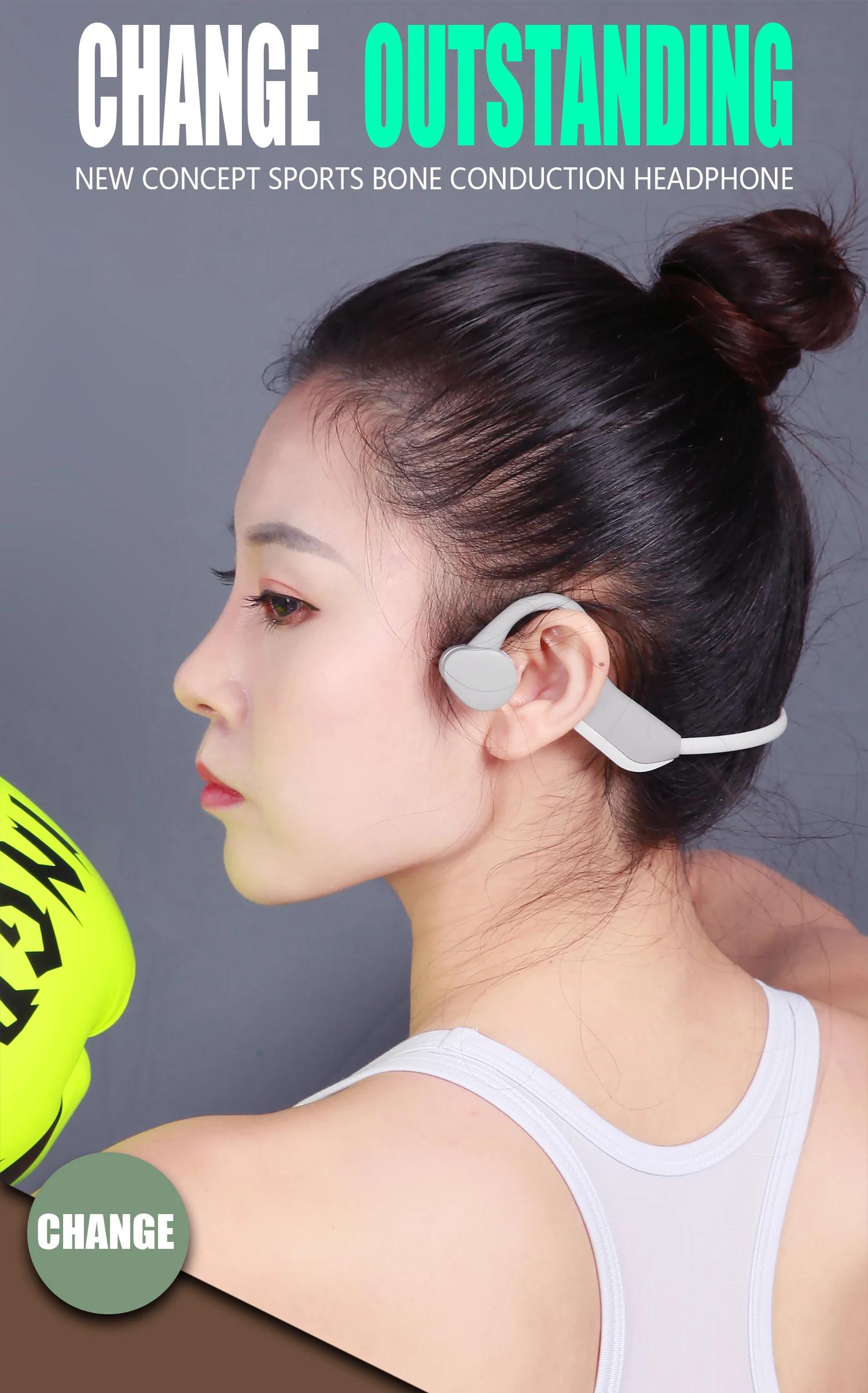 KYCXD bluetooth 5,0 Наушники новые костяные проводящие bluetooth гарнитуры спортивные наушники могут отвечать на телефонные звонки беспроводные наушники