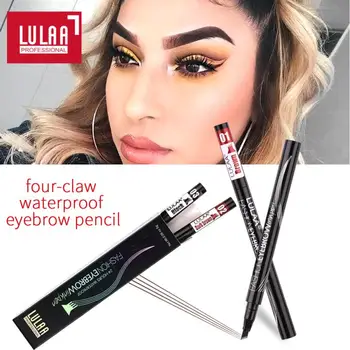 

Four Heads Eyebrow Pen Waterproof Eyebrow Pencil Tattoo Tint Long Lasting Liquid Eye brow Gray Brown Black Brush Makeup TSLM1