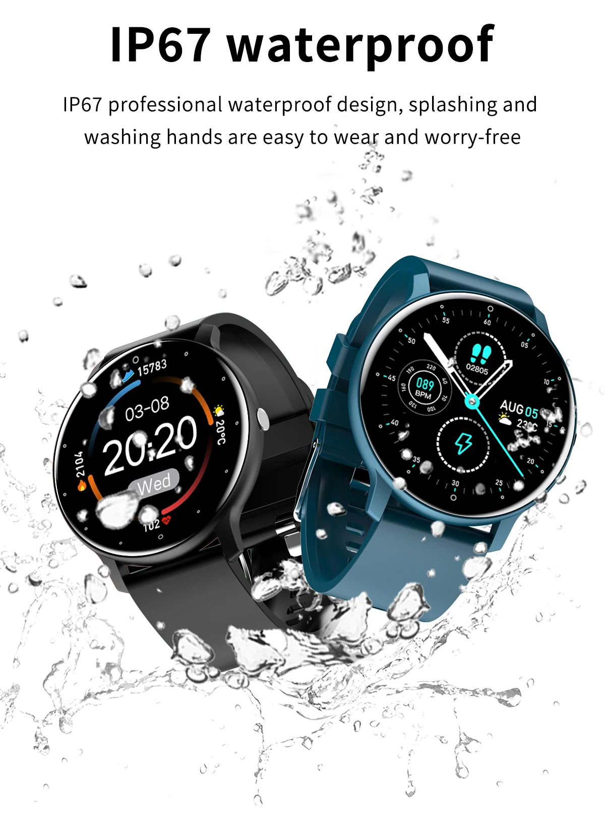 2021 Smart Watch Men Women Lady Fitness Tracker Sport Smartwatch Sleep Heart Rate Monitor Waterproof Watches for IOS Android
