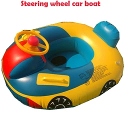 Anneau de natation gonflable en PVC pour bébé, pare soleil, volant, siège d'été pour enfants, bateau, jouets aquatiques 