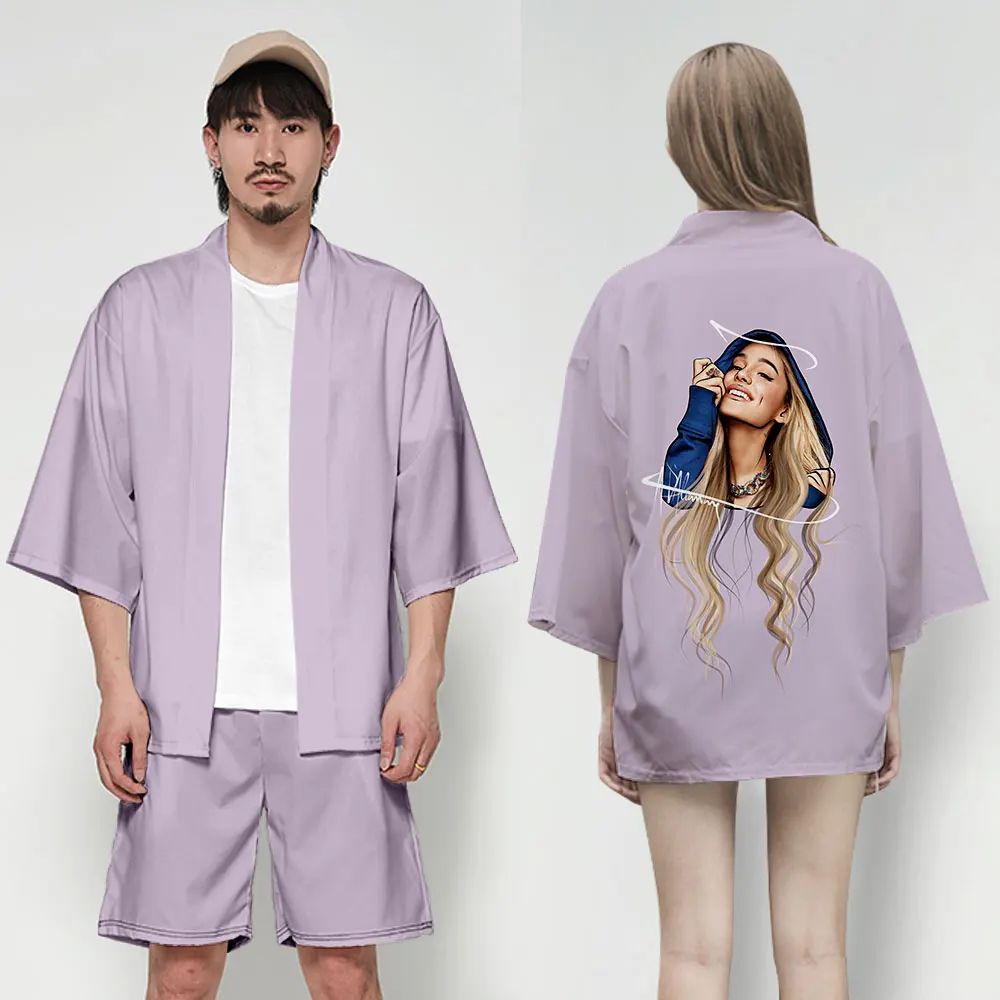 Japanese Kimono Cardigan Men  Male Samurai Costume Clothing Kimono Jacket Mens Kimono Shirt Blouse Obi Clothes
