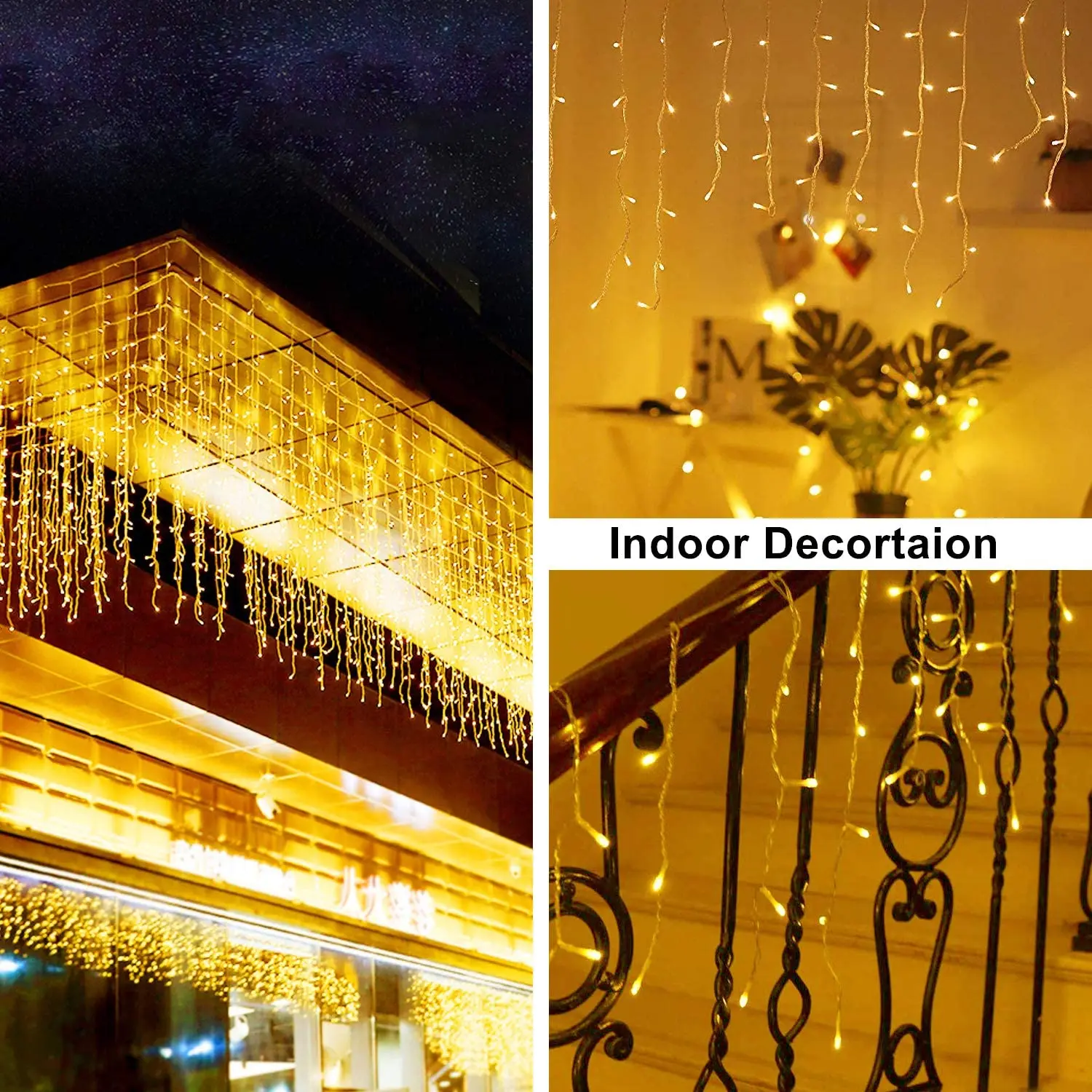 home depot outdoor string lights String lights Christmas Outdoor Decoration 4M Droop Curtain icicle Garden Party Holiday Lighting 220V target string lights