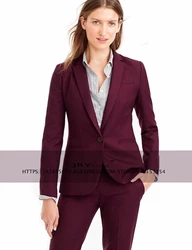 Mulheres verão 2 peça magro ajuste ternos um botão senhora blazer jaqueta calças de casamento