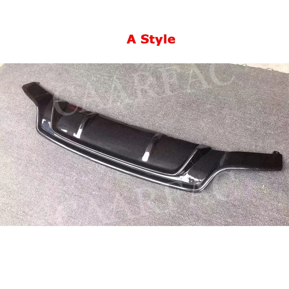 For RS5 Carbon Fiber Rear Bumper lip Diffuser Spoiler for Audi A5 RS5 2012- Fins Shark Style Skid Plate Car Bumper Guard