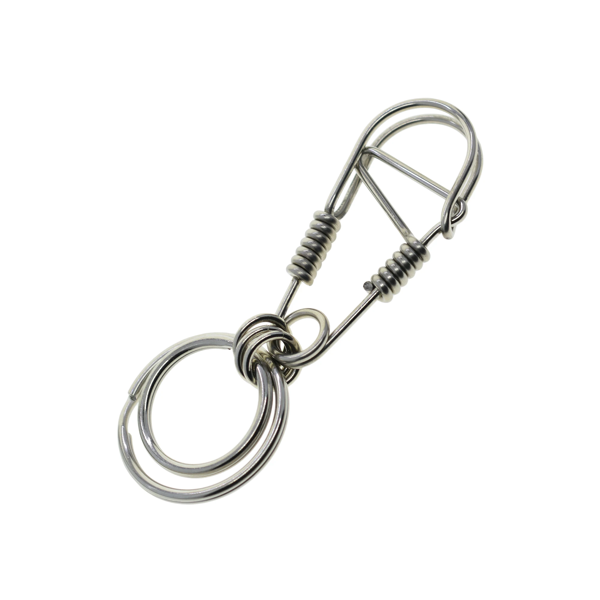 hand wrapped Unique creative Fine biker stainless steel wire snap