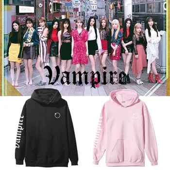 

IZONE album Vampire Kpop Hoodies Sweatshirt 2019 New Fashion cashmere pullover hoodie thin men and women fight song clothes