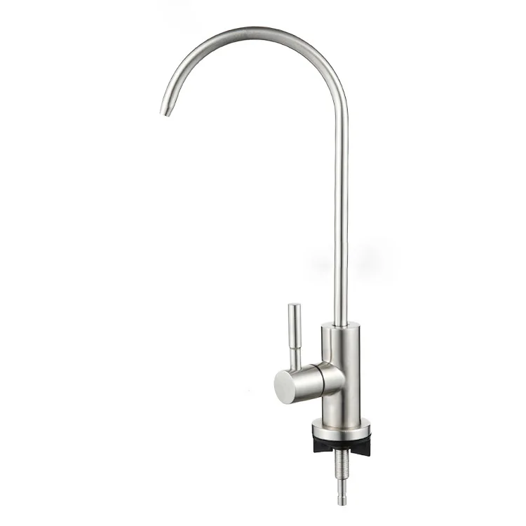 

Drinking Faucet 2 Points Household Kitchen Water Purifier Parts 304 Stainless Steel Gooseneck Pure Water Machine Tap