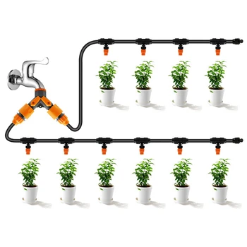 

B-LIFE Drip Irrigation Kits Father Day Garden Plant Watering Sprinkler System with Distribution Tubing Hose Adjustable Nozzles