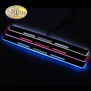 

SNCN 4PCS Acrylic Moving LED Welcome Pedal Car Scuff Plate Pedal Door Sill Pathway Light For Mercedes Benz X204 GLK200 GLK300