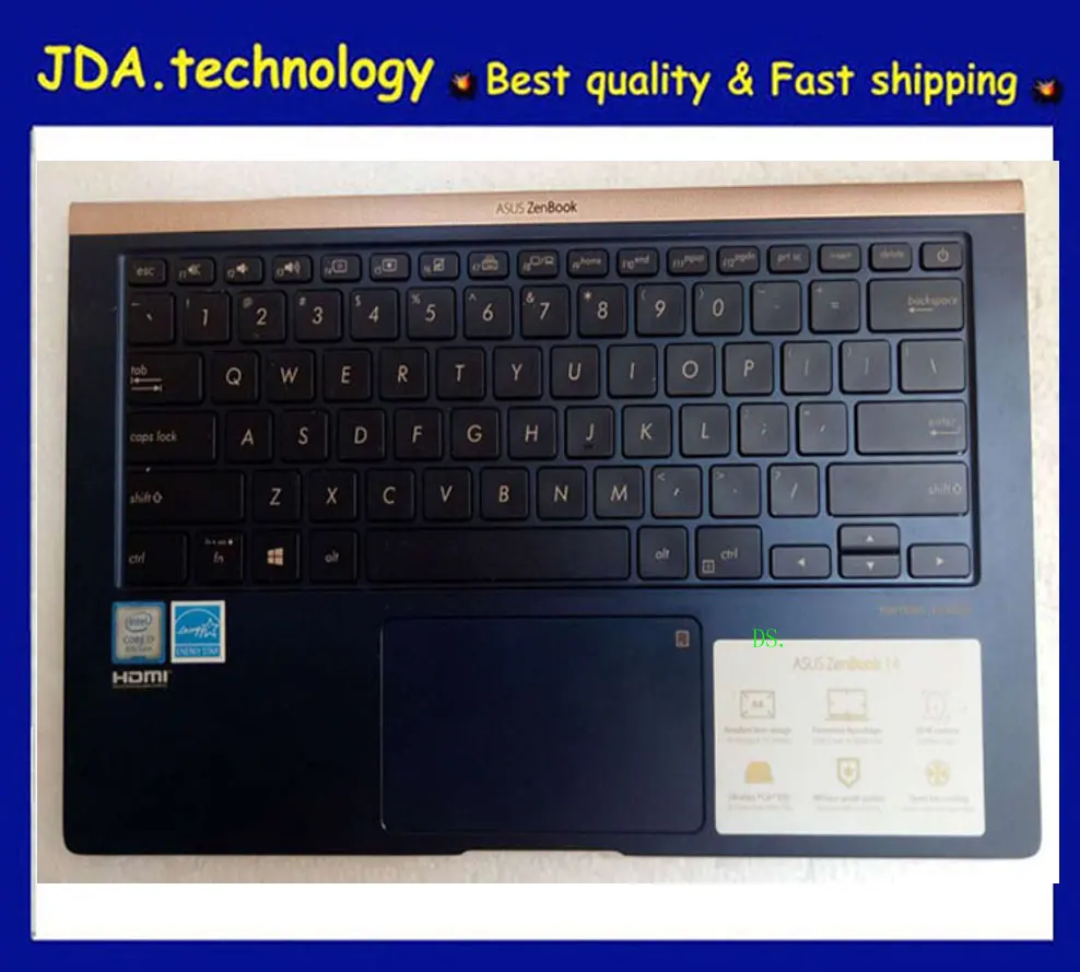 

Wellendorff Used, palmrest top case C cover for ASUS UX433 UX433F UX433FN palmrest US keyboard upper cover
