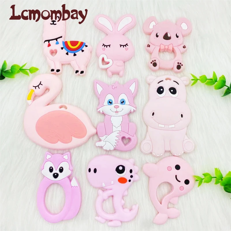 Teething Necklace Chewable-Toys Unicorn Rodents Animal Food-Grade Bpa-Free Infant Cartoon