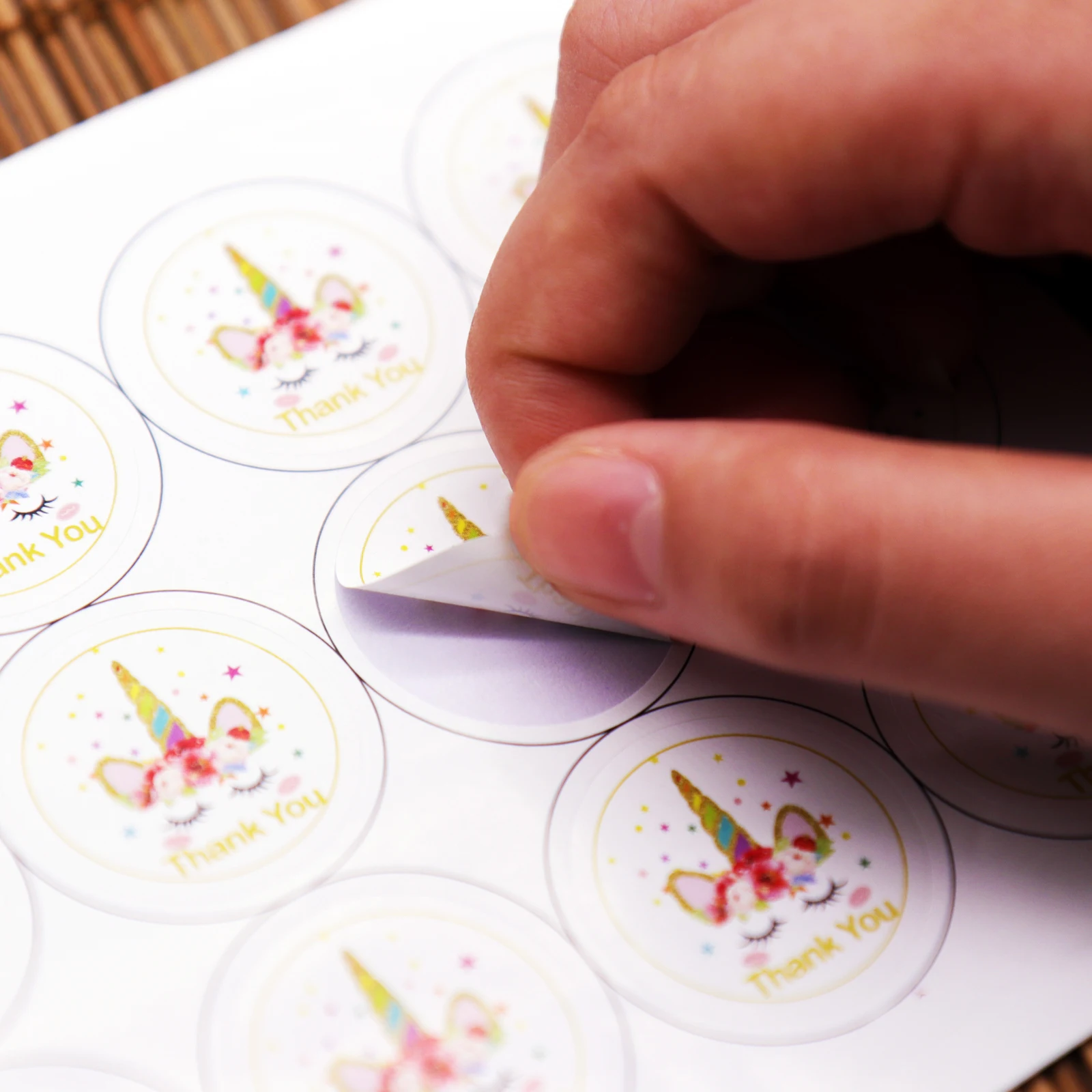 

Birthday party decoration unicorn sealing stickers Unicorn party gift package decoration thank you seal stickers party DIY decor