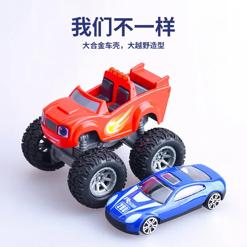 

Children Alloy Off-road Model biao su Cyclone War Motorcade Alloy Toy Car Model Flame Monster Machines Monster Truck