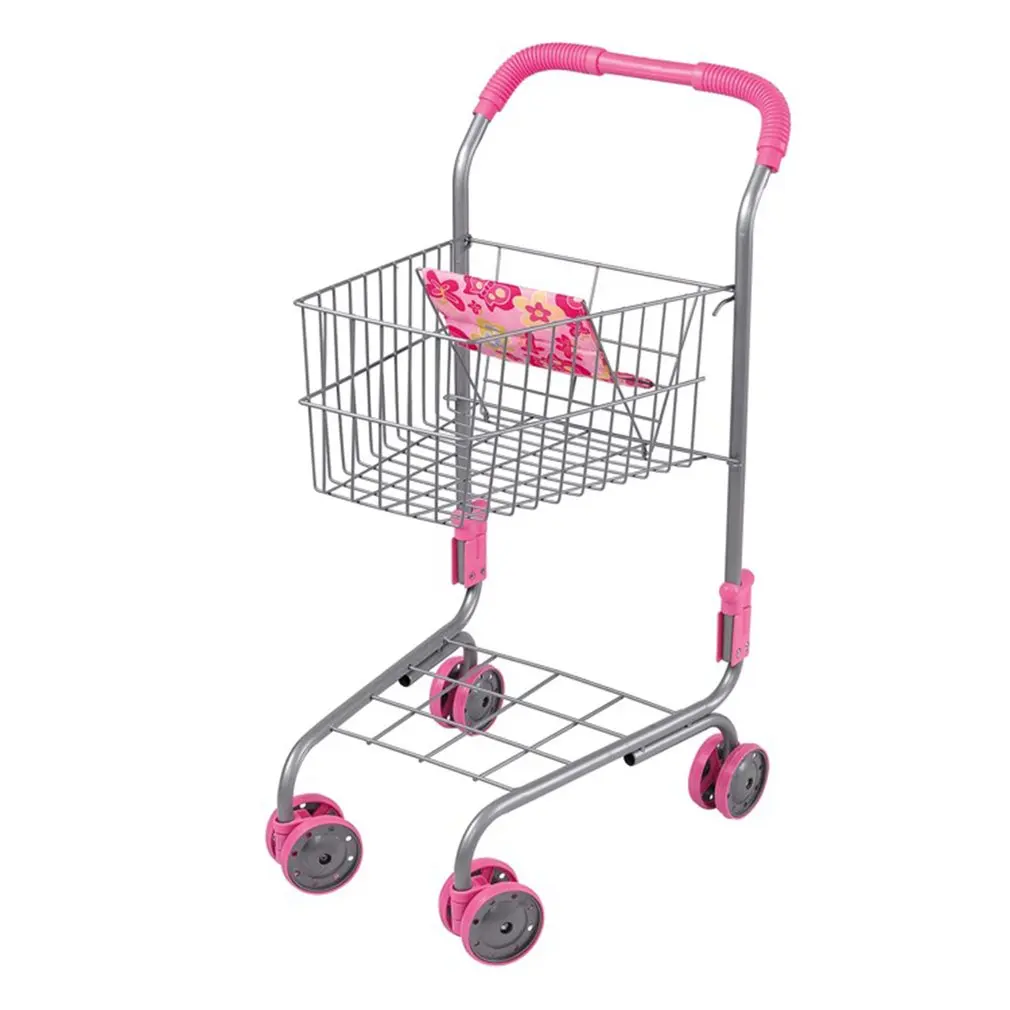 

Children Metal Toy Kids Pretend Play Role Kitchen Supplies Cooking Shopping Cart Toys Educational For Children Gift