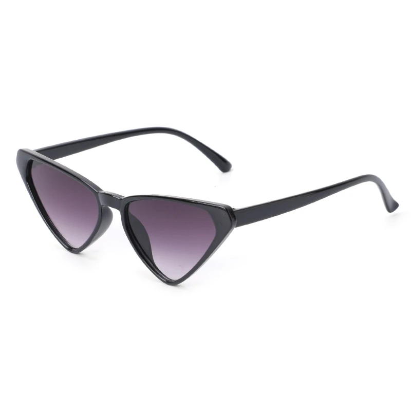 Новые солнцезащитные очки кошачий глаз HD шикарные треугольные Модные женские брендовые дизайнерские UV400 - Цвет: -1-