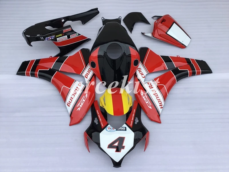 ABS литья под давлением мотоцикл Полный обтекатели комплект Подходит для HONDA CBR1000RR 2008 2009 2010 2011 на заказ красный желтый черный